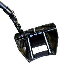 Scotty Cameron Futura with a  custom twist plumber neck and polished black finish.